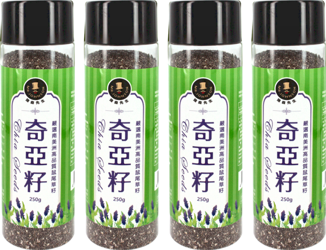 MR.JOHNSON 強森先生 奇亞籽 鼠尾草籽, 4瓶, 250g