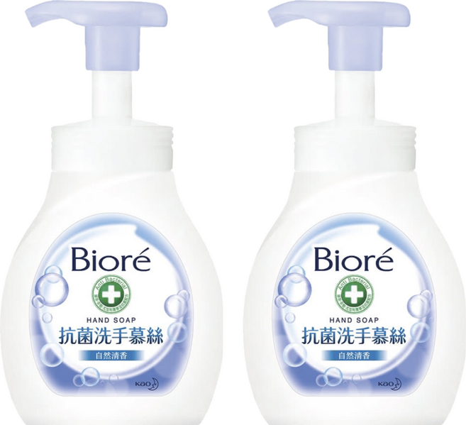 Biore 蜜妮 台灣公司貨 抗菌洗手慕絲 自然清香, 280ml, 2瓶