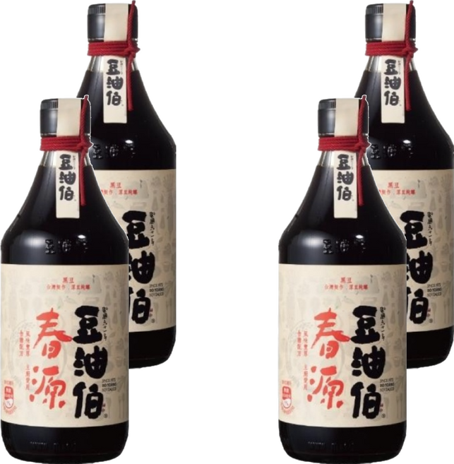 豆油伯 春源釀造醬油, 500ml, 4瓶