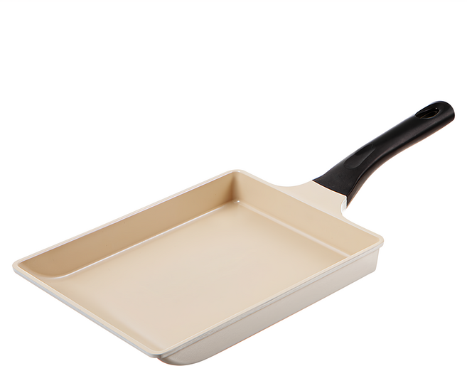 Tamsaa IH電磁爐適用玉子燒鍋 奶油米色, 24cm, 1個