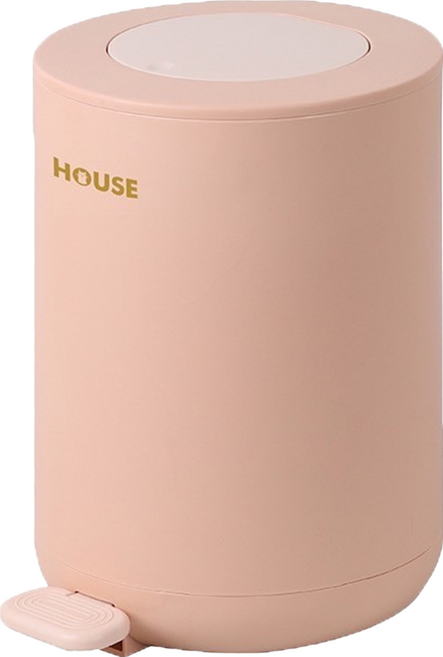 HOUSE 好室喵 同心圓緩降踏式垃圾桶 7L, 顏色隨機