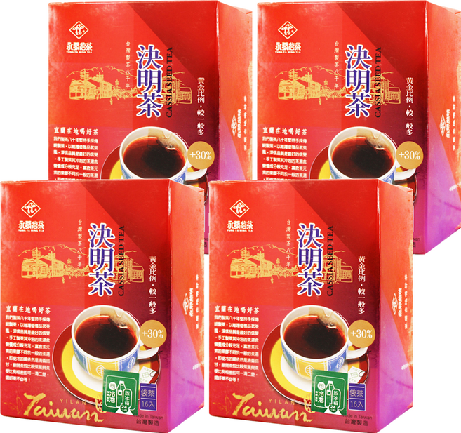 永發茗茶 冷泡決明茶, 4.6g, 16包, 4盒