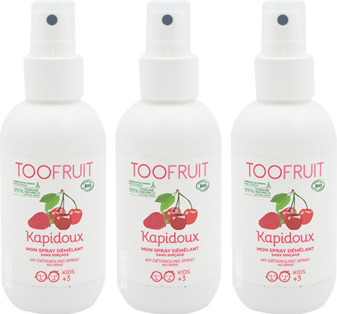 TOOFRUIT 果漾兒童輕柔護髮噴霧, 125ml, 3瓶