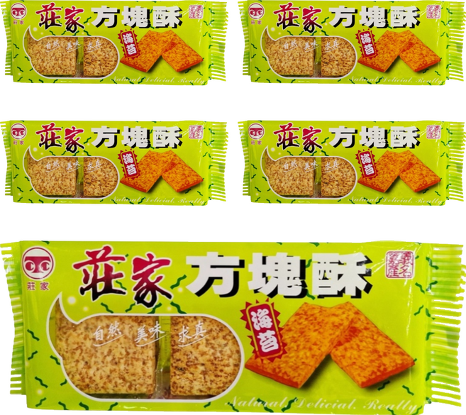 莊家 方塊酥 海苔, 220g, 5包