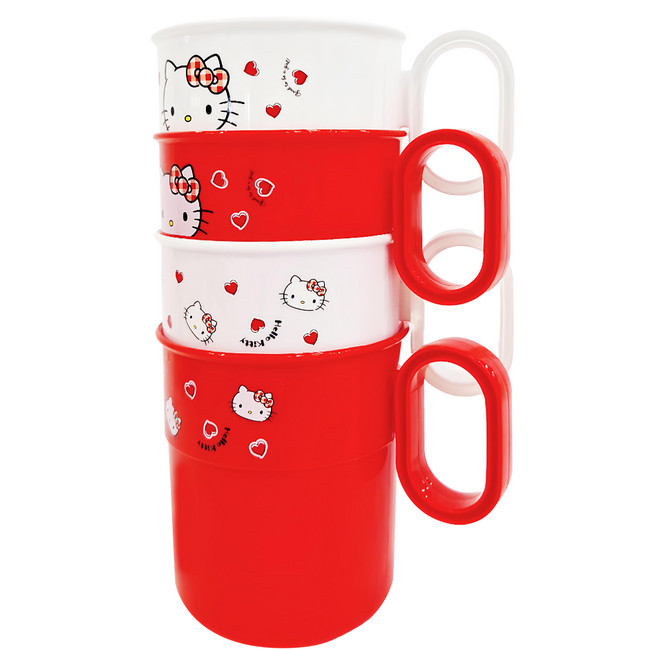 Skater 水杯4件組 300ml, Hello Kitty, 1組