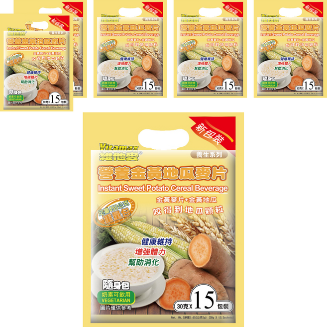 Vitamax 維他麥 營養地瓜麥片, 450g, 6袋