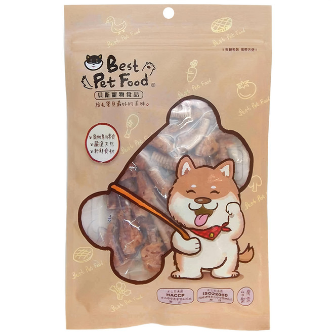 Best Pet Food 貝斯寵物食品 肉乾 4個月以上犬貓用, 雞肉一口酥, 70g, 1包