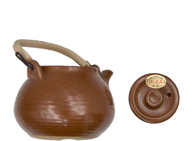 耐熱壺-日本製 含耳寬18cm/含把高18.5cm 陶製, 森泉樺釉, 600ml, 1個