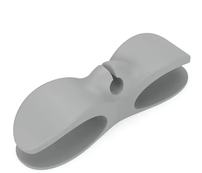 U-mop 弧形彈力整線器 10 x 3cm, 灰色, 60g, 4個