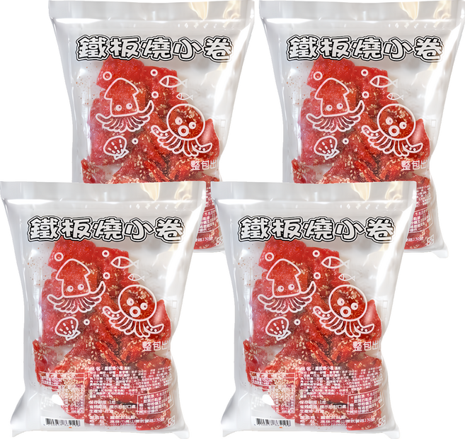 嘉南食品 鐵板燒小卷 風味, 140g, 4包
