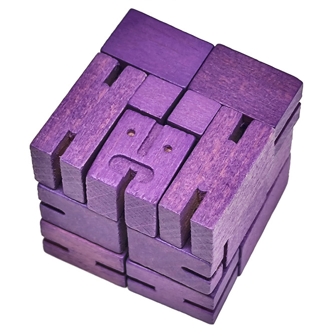 AREAWARE Cubebot 酷比人 木製積木變形機器人 小型 紫色 3歲以上 1個