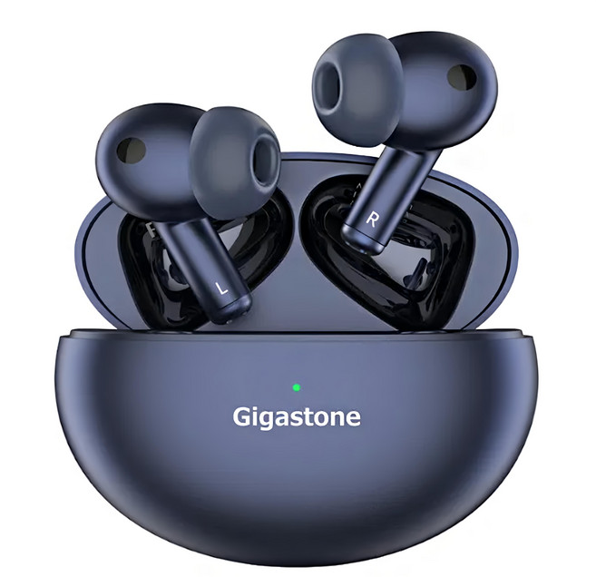 GIGASTONE 立達 Wireless 主動降噪 耳道式 耳機 防水 ENC 無線充電 4.5H Playtime 藍色 TAQ1 37g 1年保固