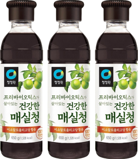 清淨園 大象韓國梅子糖漿, 500ml, 3罐