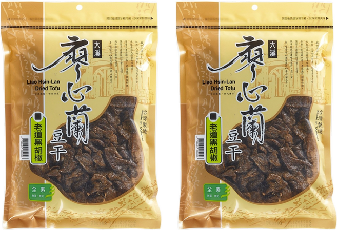 大溪廖心蘭豆干 老道黑胡椒, 400g, 2包