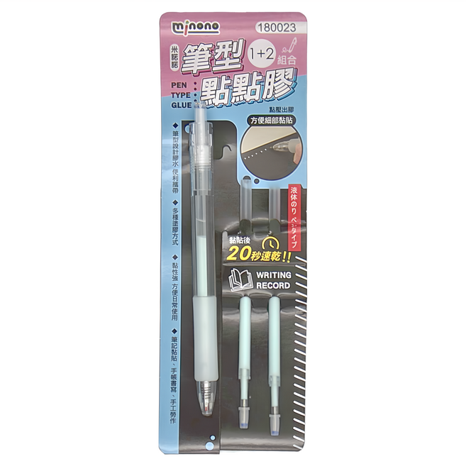 minono 米諾諾 筆型點點膠 1 + 2組合 顏色隨機, 12組, 25g