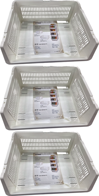 KEYWAY 聯府 愛家可疊式置物藍 特大(475 x 395 x 209mm), 白色, 3個