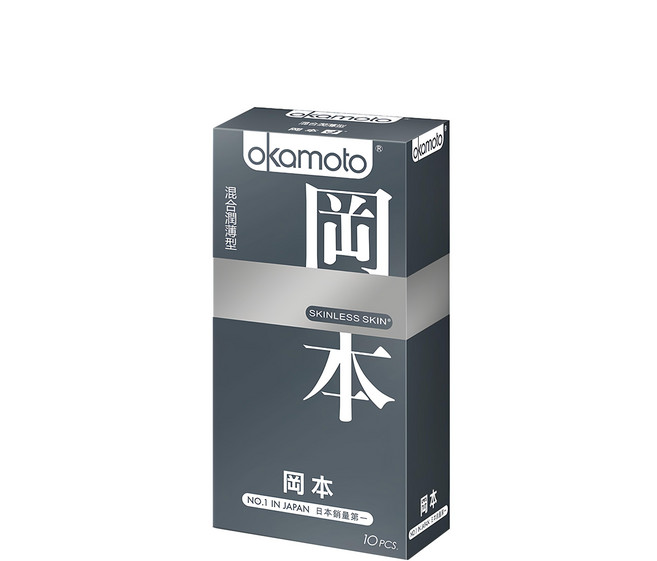 okamoto 岡本 混合潤薄型保險套, 1盒, 10個