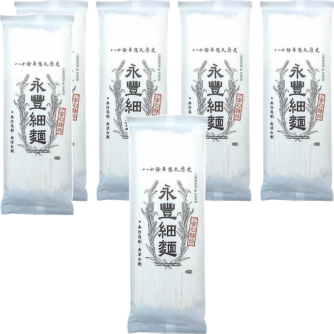 GREEN&SAFE 永豐餘生技 永豐細麵, 300g, 6包