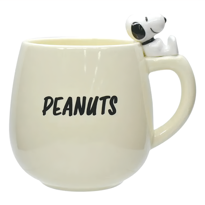 大西賢 史努比 Snoopy 陶瓷馬克杯緣子, 象牙白色, 1個