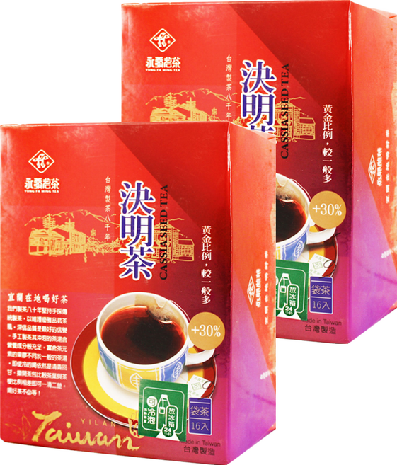 永發茗茶 冷泡決明茶, 4.6g, 16包, 2盒