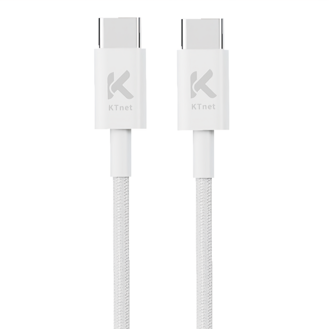 KTnet 廣鐸 GA3 TypeC-C充電傳輸線, 1m, 白色, 1個