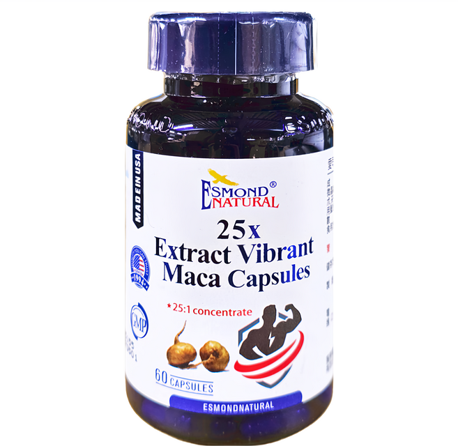 ESMOND NATURAL 愛司盟 25倍濃縮萃取瑪卡活力膠囊, 60顆, 1罐