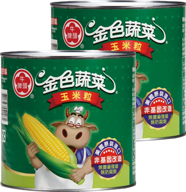 牛頭牌 玉米粒, 2.1kg, 2罐