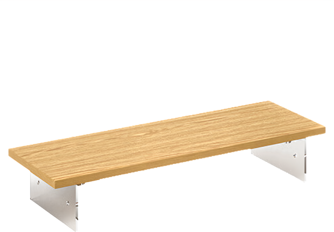 儀家生活館 精簡木質壓克力底座電腦螢幕增高架 60 x 20cm, 原木色, 1個