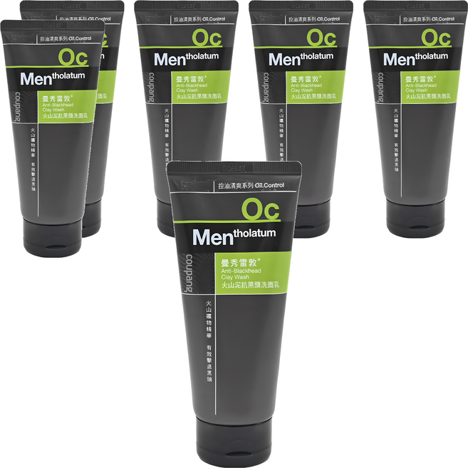 MENTHOLATUM 曼秀雷敦 火山泥抗黑頭洗面乳, 100g, 6條