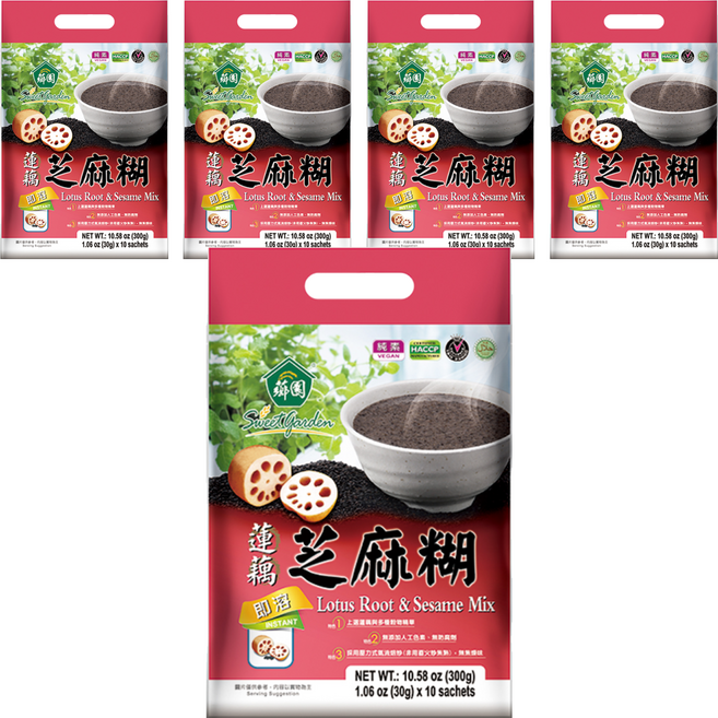 薌園 蓮藕芝麻糊, 30g, 10包, 5袋