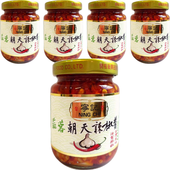 寧記 蒜蓉朝天辣椒醬, 120g, 5罐
