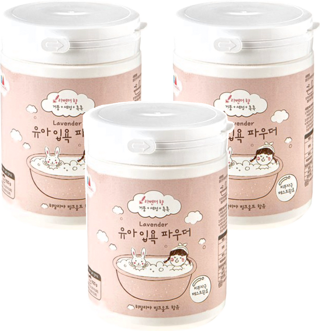 BUSYANGEL 孩童泡泡沐浴粉 薰衣草香, 3罐, 500g