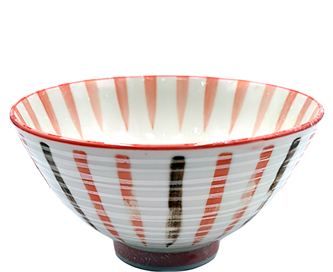 粉彩十草 大平碗 - 日本製 陶瓷 容量:320mL 寬:12cm / 高:6.5cm 1個
