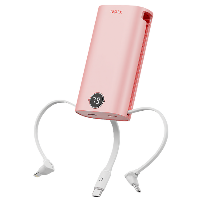 Iwalk Battery 小魷魚 行動電源, DBL10000S, 清盈粉