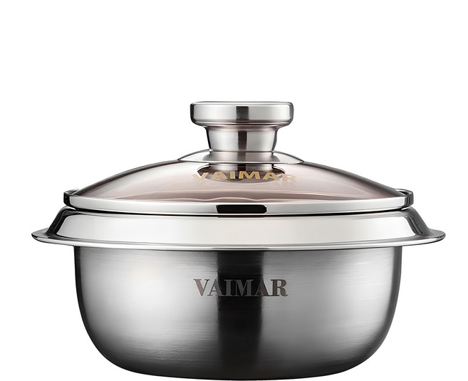 VAIMAR 隱藏主廚 韓式釜鍋 全三層 IH不鏽鋼 16cm 銀色 1個