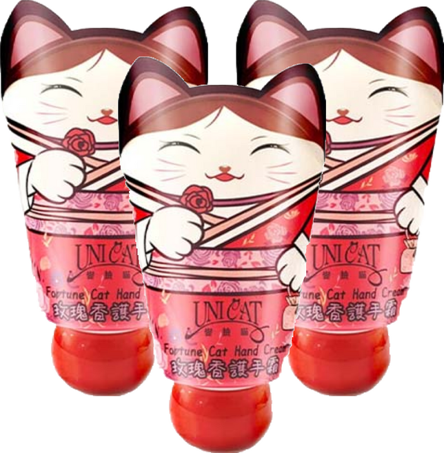 UNICAT 變臉貓 玫瑰香護手霜, 25ml, 3條