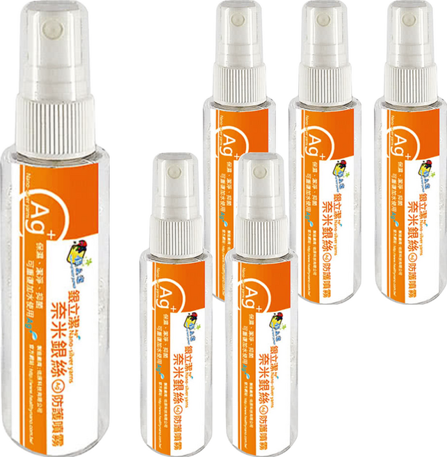 銀立潔 奈米銀絲抑菌噴霧, 60cc, 6瓶