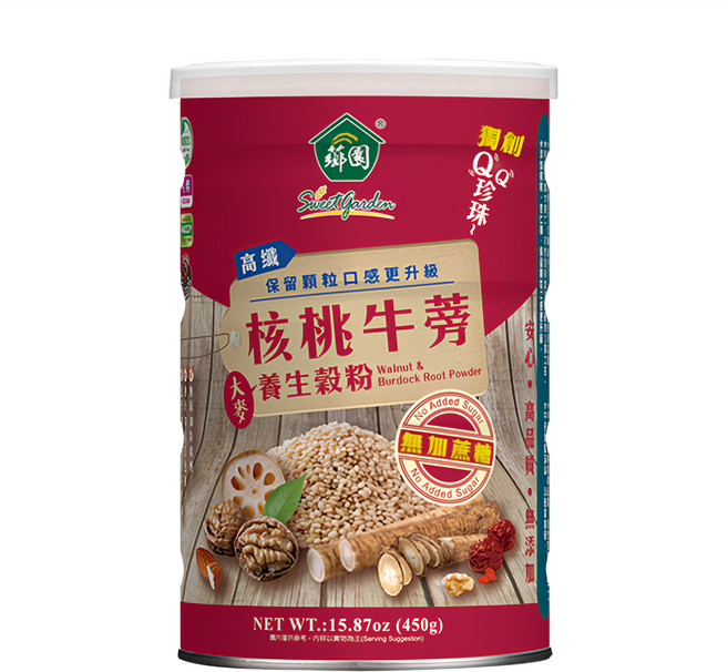 薌園 核桃牛蒡養生穀粉, 450g, 1罐