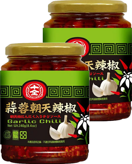 十全 蒜蓉朝天辣椒, 240g, 2罐