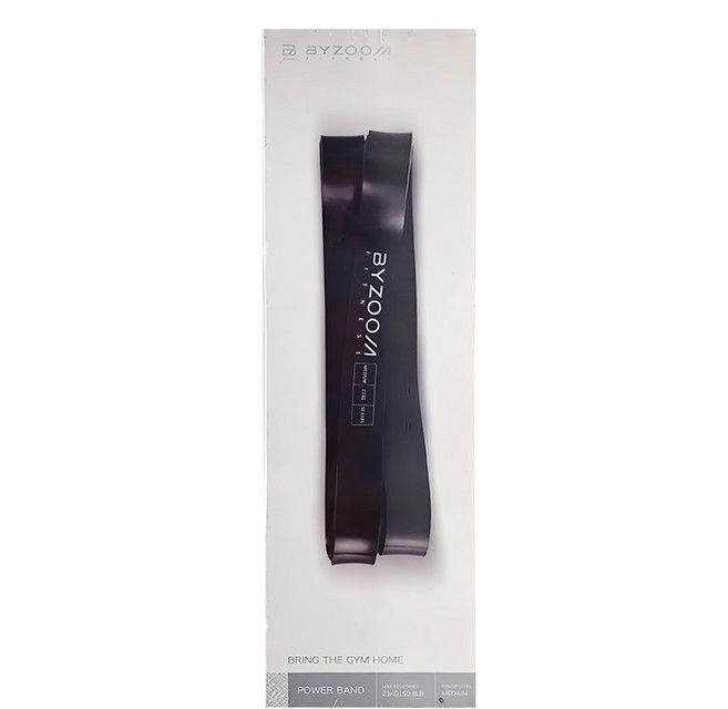BYZOOM FITNESS 高效環狀彈力帶 Medium 2080 x 32 x 4.5mm 黑色 290g, 1盒