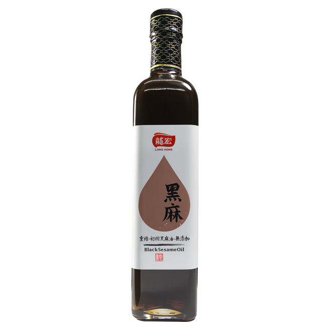 龍宏 黑麻油, 500ml, 1瓶