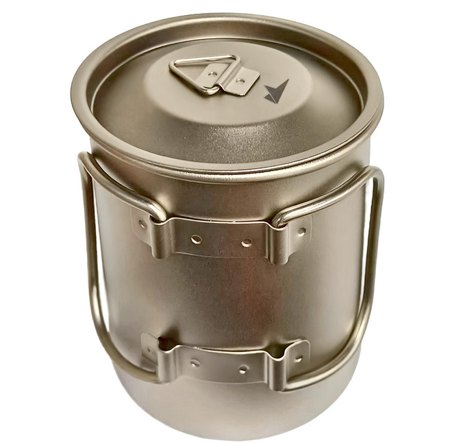 keith Titanium 鎧斯 鈦摺疊單層杯 附杯蓋 直徑7 x 8.6cm 61g 300ml, 鈦色, 1個