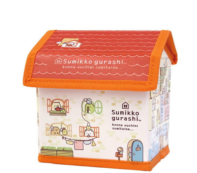 Sumikkogurashi 角落生物 屋型迷你置物籃, 1個, 橘色