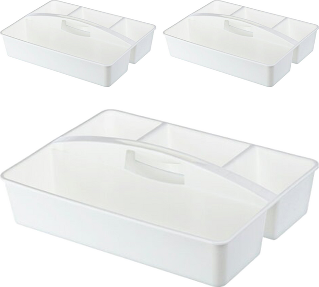 KEYWAY 聯府 大手提萬用收納盒 TL83-1, 白色, 3個