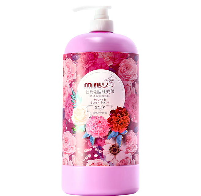 MIAU 精油香氛沐浴乳 牡丹&胭紅麂絨, 2L, 1件