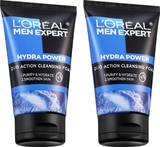 L'OREAL PARiS 巴黎萊雅 台灣公司貨 雙效淨化抗暗沉洗面乳, 100ml, 2條