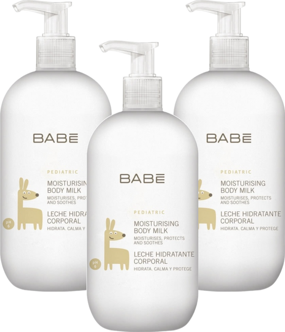 BABE 貝貝實驗室 Lab幼兒系列 保濕身體乳液, 500ml, 3瓶