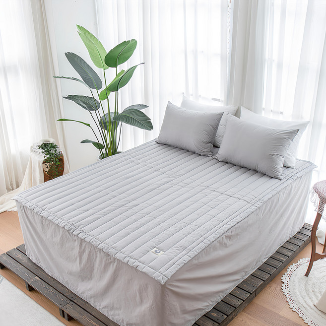 yesbedding 高密度 Supima 棉 100支 柔軟 飯店式 床墊, 灰色