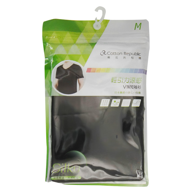 CottonRepublic 棉花共和國 Silku 輕引力涼感V領短袖衫