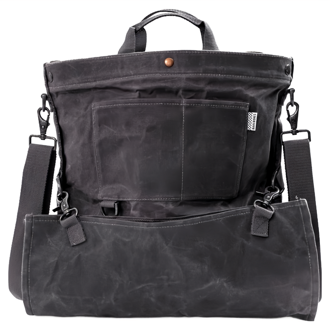 BAREBONES 帆布雙層農夫包 Gathering Bag 953g, 黑色